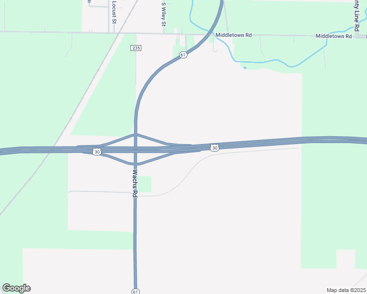 map of restaurants, bars, coffee shops, grocery stores, and more near Highway 30 in Galion