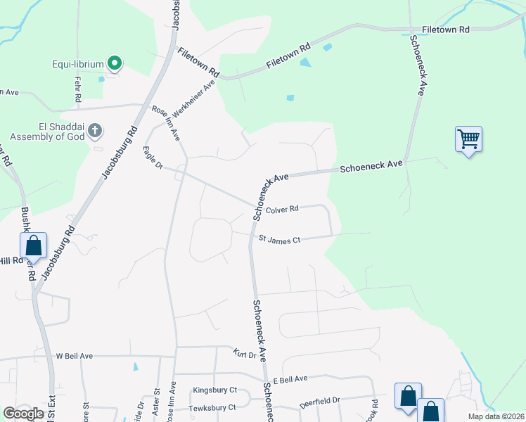 map of restaurants, bars, coffee shops, grocery stores, and more near 410 Schoeneck Avenue in Nazareth
