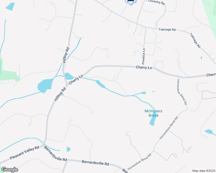 map of restaurants, bars, coffee shops, grocery stores, and more near 179 Cherry Lane in Mendham