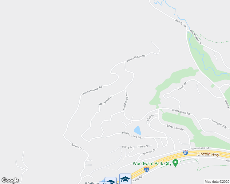 map of restaurants, bars, coffee shops, grocery stores, and more near 8987 Northcove Drive in Park City