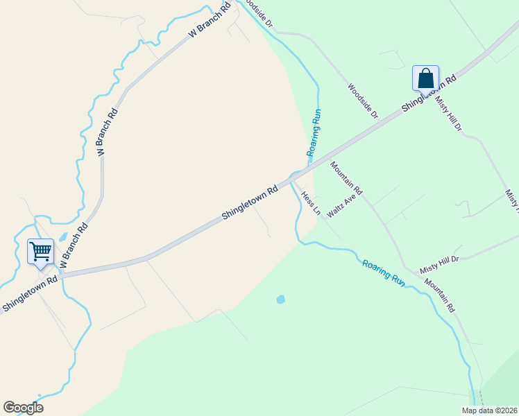 map of restaurants, bars, coffee shops, grocery stores, and more near Hess Lane in State College