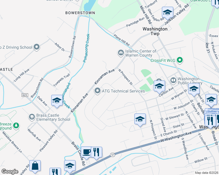 map of restaurants, bars, coffee shops, grocery stores, and more near 29 Alvin Sloan Avenue in Washington
