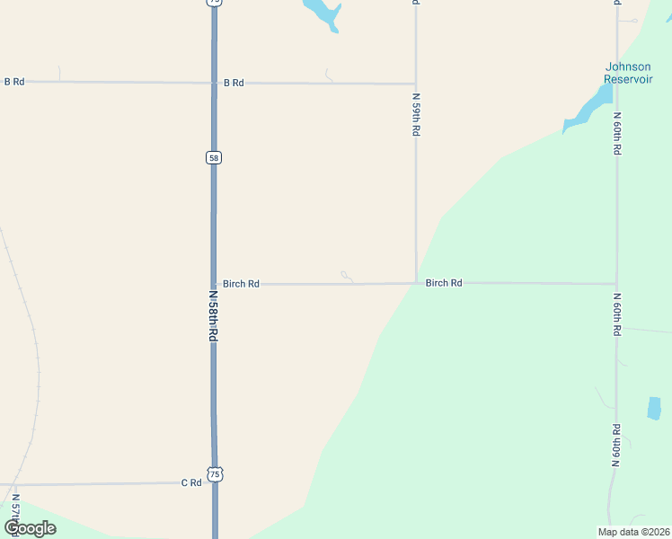 map of restaurants, bars, coffee shops, grocery stores, and more near 5861 Birch Road in Nebraska City