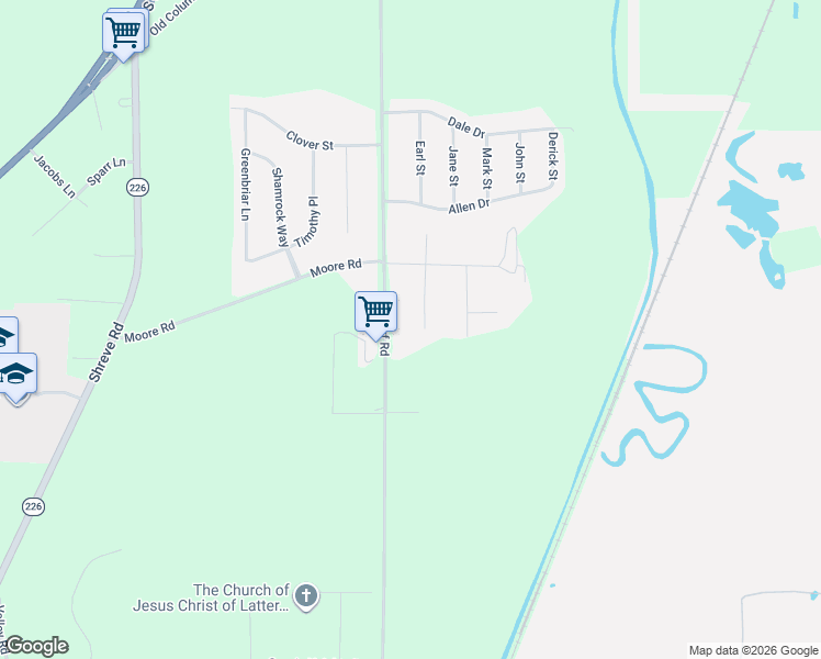 map of restaurants, bars, coffee shops, grocery stores, and more near 2880 Mara Loma Circle in Wooster