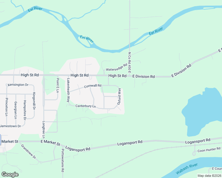 map of restaurants, bars, coffee shops, grocery stores, and more near 220 Buckingham Way in Logansport