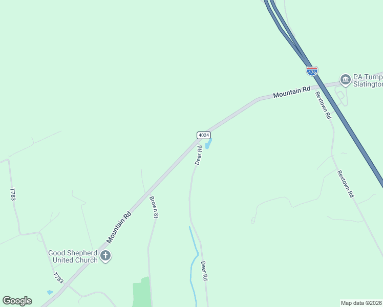 map of restaurants, bars, coffee shops, grocery stores, and more near 3538 Mountain Road in Slatington