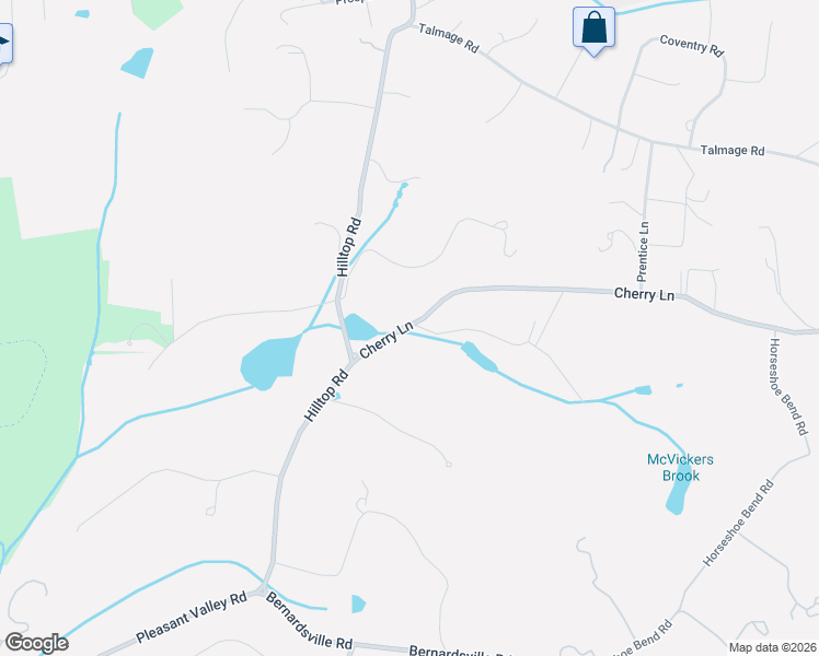 map of restaurants, bars, coffee shops, grocery stores, and more near 165 Cherry Ln in Mendham Borough