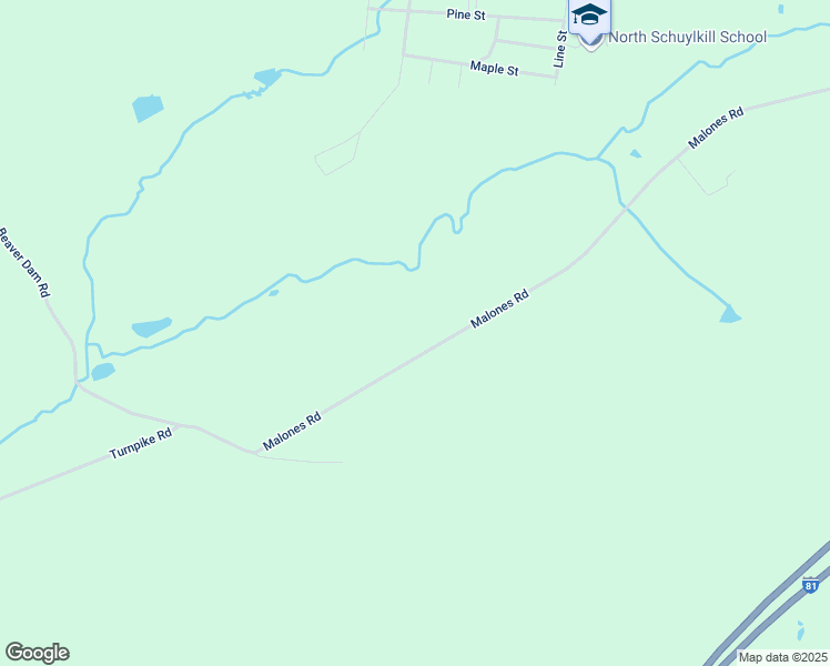 map of restaurants, bars, coffee shops, grocery stores, and more near 85 Malones Road in Ashland