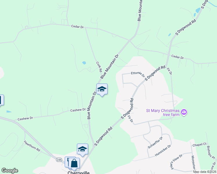 map of restaurants, bars, coffee shops, grocery stores, and more near 800 Blue Mountain Drive in Walnutport