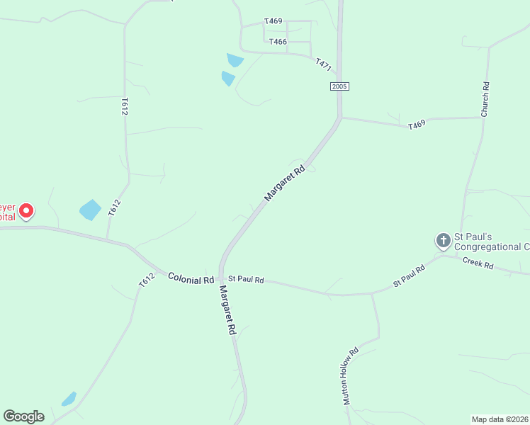 map of restaurants, bars, coffee shops, grocery stores, and more near 694 Margaret Road in Kittanning