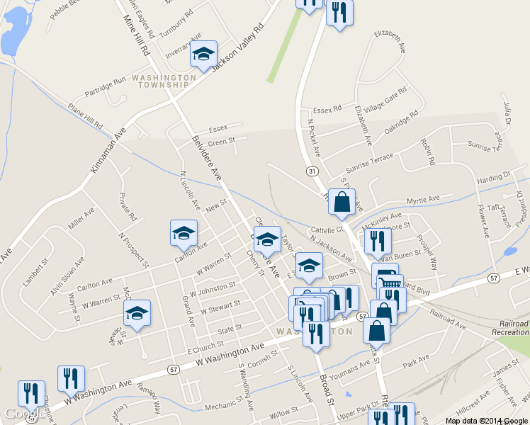 map of restaurants, bars, coffee shops, grocery stores, and more near 125 Taylor St in Washington