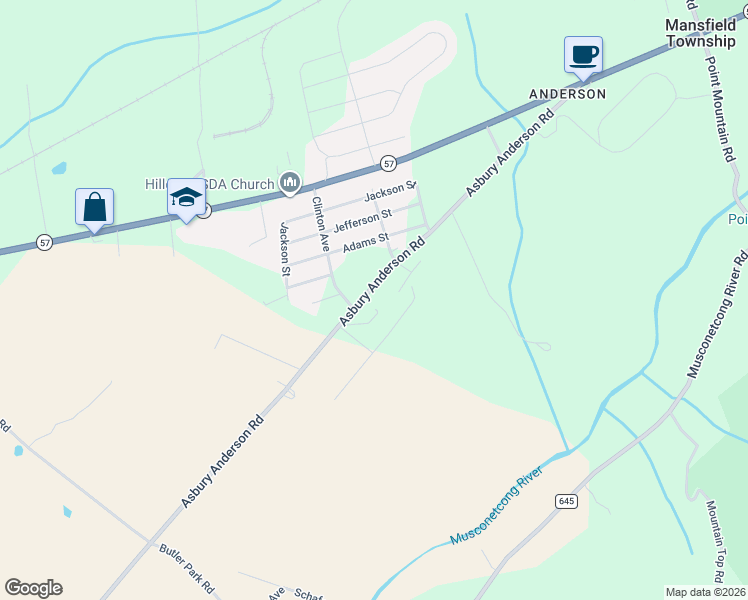 map of restaurants, bars, coffee shops, grocery stores, and more near 109 Winters Avenue in Port Murray