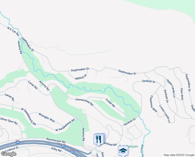 map of restaurants, bars, coffee shops, grocery stores, and more near 9246 Par Court in Park City