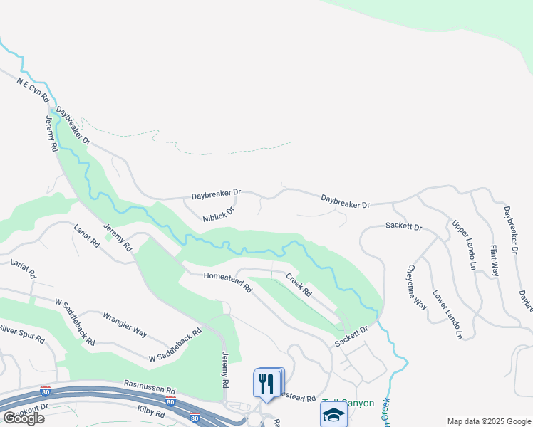 map of restaurants, bars, coffee shops, grocery stores, and more near 9266 Par Court in Park City