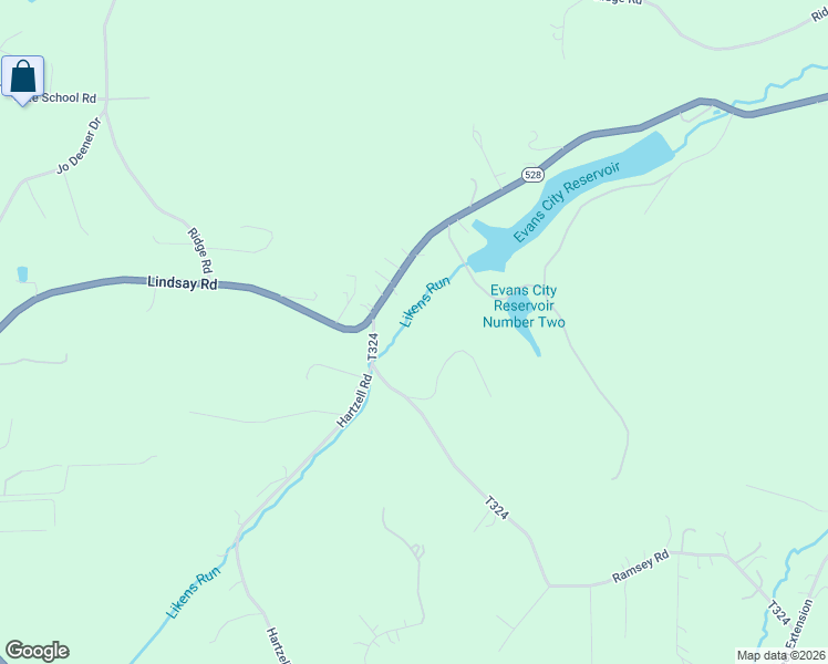 map of restaurants, bars, coffee shops, grocery stores, and more near 105 Sable Run in Zelienople