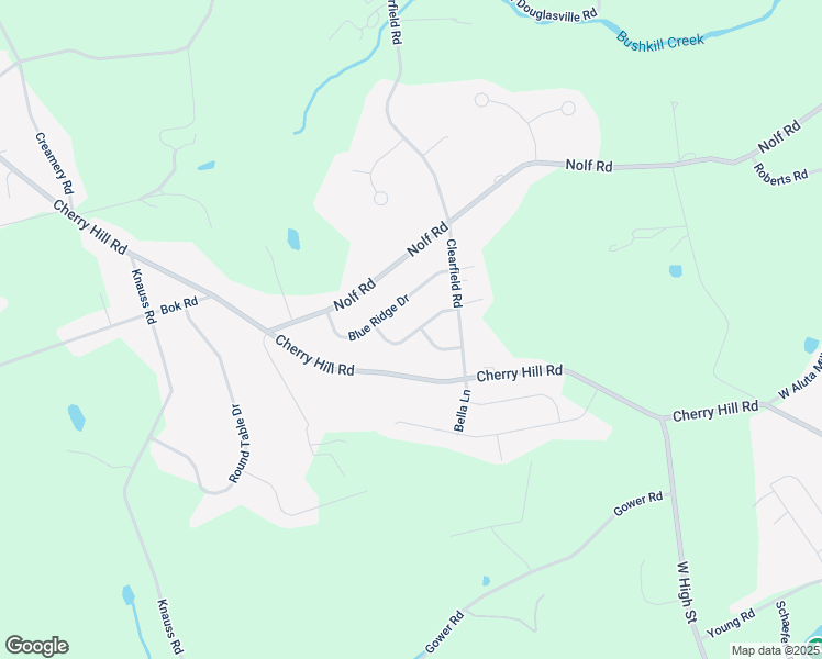 map of restaurants, bars, coffee shops, grocery stores, and more near 425 Cross Hill Road in Nazareth