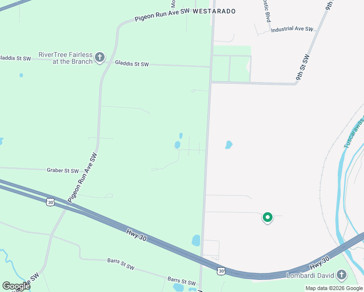 map of restaurants, bars, coffee shops, grocery stores, and more near 3012 Cross Creek Trail Southwest in Massillon
