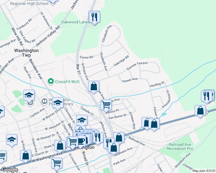 map of restaurants, bars, coffee shops, grocery stores, and more near 9 Heather Hills Road in Port Murray