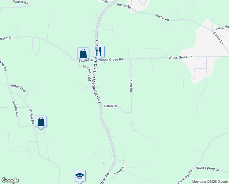 map of restaurants, bars, coffee shops, grocery stores, and more near 115 Hilton Drive in New Brighton