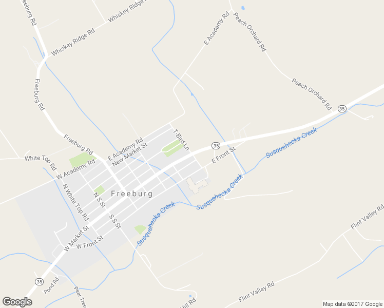 map of restaurants, bars, coffee shops, grocery stores, and more near 417 East Market Street in Freeburg