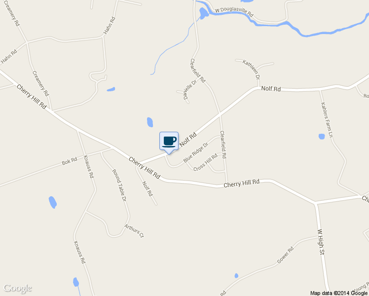 map of restaurants, bars, coffee shops, grocery stores, and more near 443 Nolf Road in Nazareth