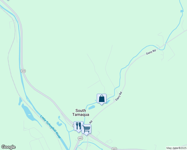 map of restaurants, bars, coffee shops, grocery stores, and more near 71 Stonehedge Lane in Tamaqua