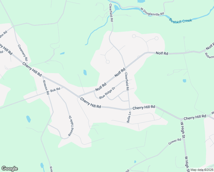 map of restaurants, bars, coffee shops, grocery stores, and more near 443 Nolf Road in Nazareth