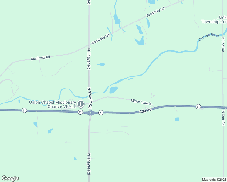 map of restaurants, bars, coffee shops, grocery stores, and more near 5353-5391 Mirror Lake Drive in Lima