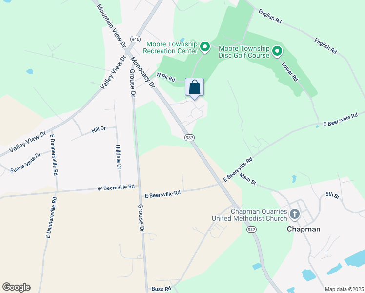 map of restaurants, bars, coffee shops, grocery stores, and more near 515 Monocacy Drive in Bath