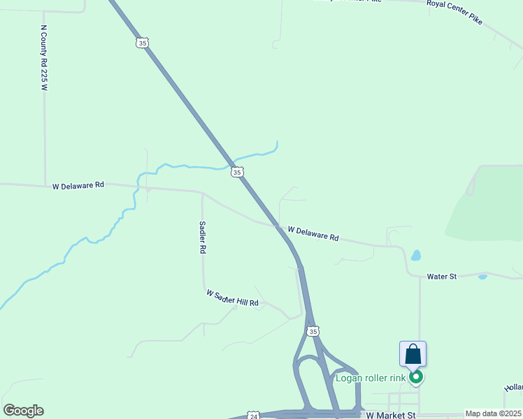 map of restaurants, bars, coffee shops, grocery stores, and more near 401 U.S. 35 in Logansport