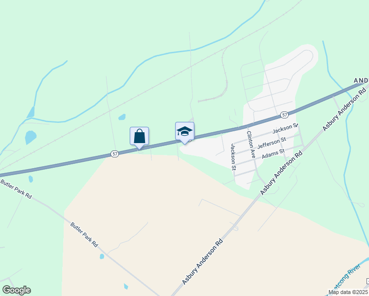 map of restaurants, bars, coffee shops, grocery stores, and more near 540 New Jersey 57 in Mansfield Township