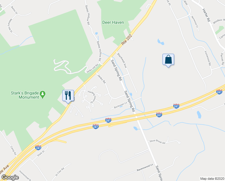 map of restaurants, bars, coffee shops, grocery stores, and more near 117 Jenks Road in Morristown