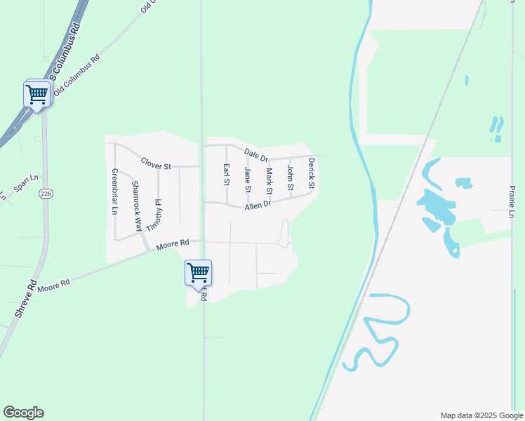 map of restaurants, bars, coffee shops, grocery stores, and more near 2584 Jane Street in Wooster