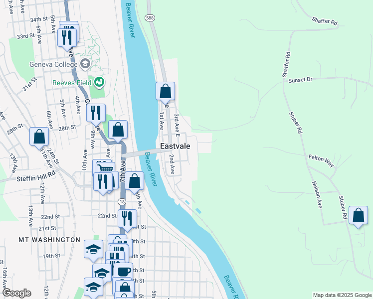 map of restaurants, bars, coffee shops, grocery stores, and more near in Eastvale