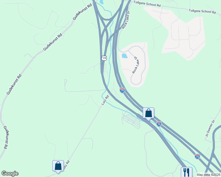 map of restaurants, bars, coffee shops, grocery stores, and more near 22310 Perry Highway in Zelienople