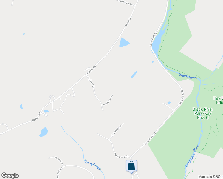 map of restaurants, bars, coffee shops, grocery stores, and more near 1 Peach Tree Lane in Chester