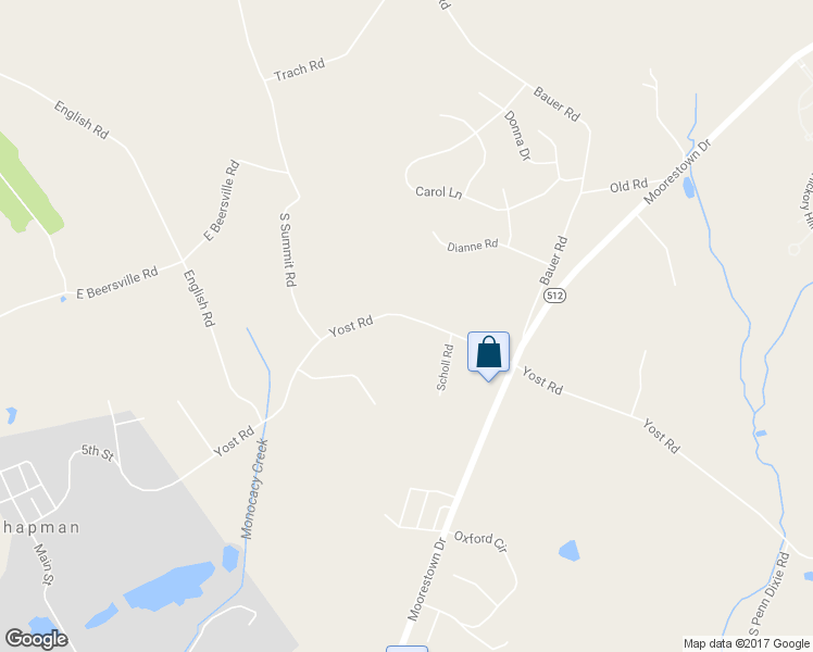 map of restaurants, bars, coffee shops, grocery stores, and more near 2407 Yost Road in Bath