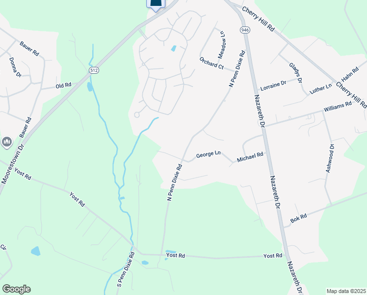 map of restaurants, bars, coffee shops, grocery stores, and more near 411 North Penn Dixie Road in Bath
