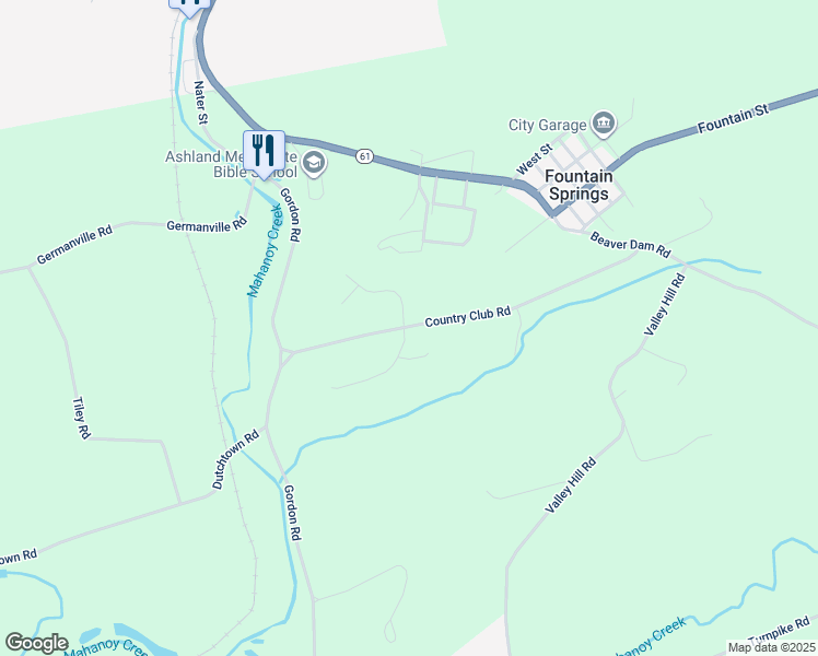map of restaurants, bars, coffee shops, grocery stores, and more near 20 Country Club Road in Ashland