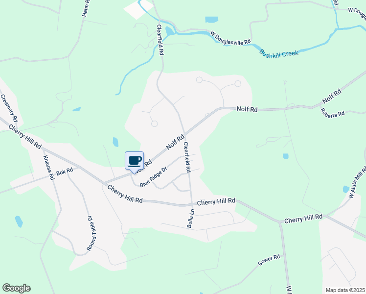 map of restaurants, bars, coffee shops, grocery stores, and more near 561 Clearfield Road in Nazareth