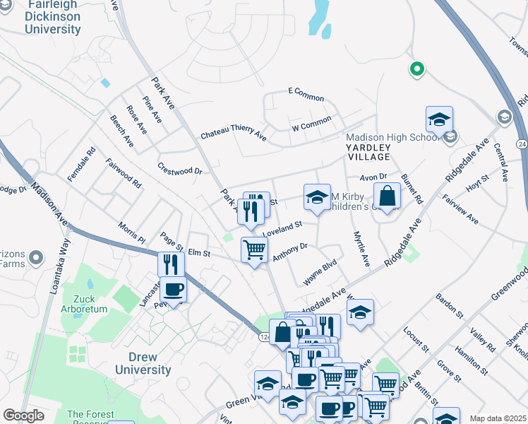 map of restaurants, bars, coffee shops, grocery stores, and more near 7 South Street in Madison