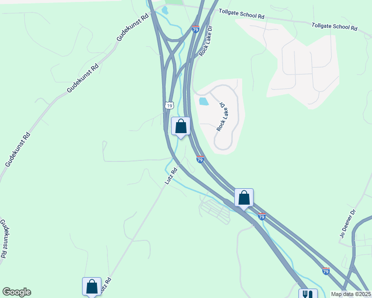 map of restaurants, bars, coffee shops, grocery stores, and more near 22310 Perry Highway in Zelienople
