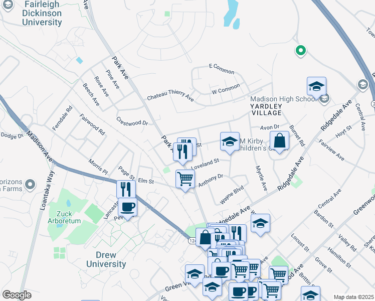 map of restaurants, bars, coffee shops, grocery stores, and more near 7 South Street in Madison