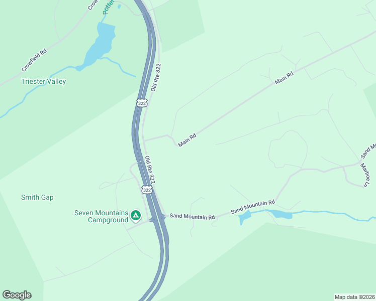 map of restaurants, bars, coffee shops, grocery stores, and more near 144 Main Road in Spring Mills