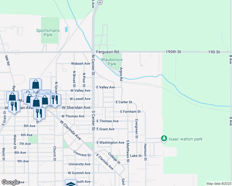 map of restaurants, bars, coffee shops, grocery stores, and more near 100-298 Argus Rd in Shenandoah