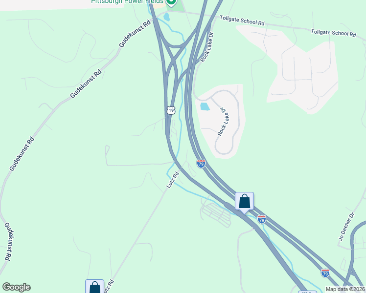 map of restaurants, bars, coffee shops, grocery stores, and more near 22310 Perry Highway in Zelienople