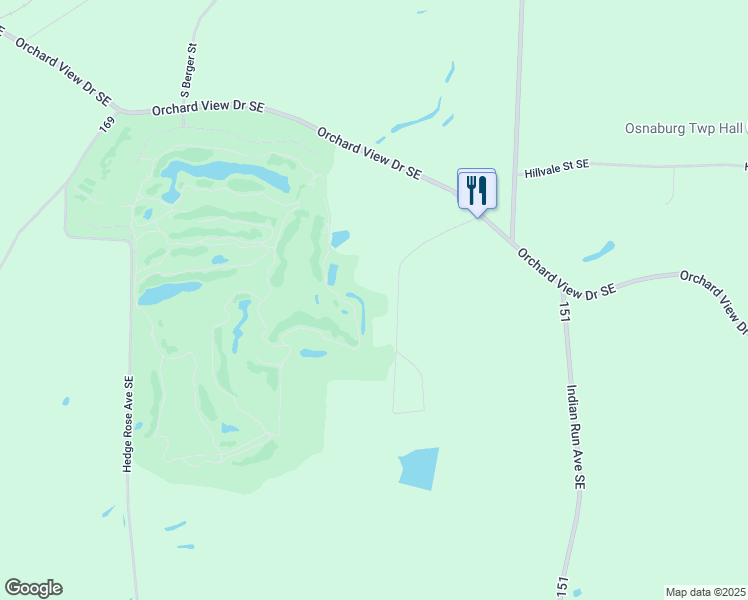 map of restaurants, bars, coffee shops, grocery stores, and more near 6340 Orchardview Drive Southeast in East Canton