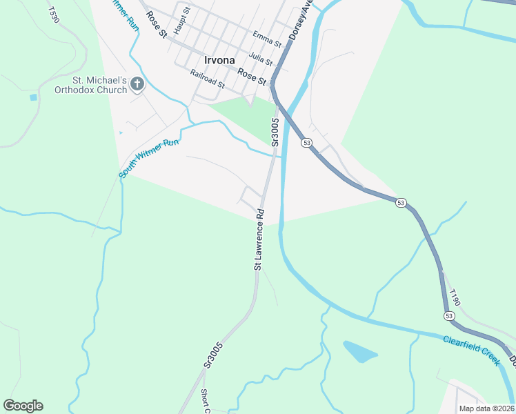 map of restaurants, bars, coffee shops, grocery stores, and more near 6859 Brickyard Road in Irvona