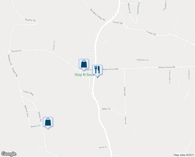 map of restaurants, bars, coffee shops, grocery stores, and more near 100 Wises Grove Road in New Brighton