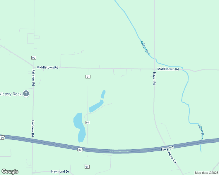 map of restaurants, bars, coffee shops, grocery stores, and more near 7261 Middletown Road in Galion